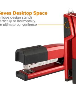 Bostitch Office Epic Metal 3 in 1 Stapler, 25 Sheet Capacity, Includes 210 Staples in Staple Storage Compartment & Integrated Remover, Red 13 61EcWsPRGtL 2