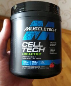 MuscleTech Cell-Tech Creactor - Creatine HCl Formula - Muscle Builder for Men & Women - Creatine HCl + Free-Acid Creatine Supplements - Fruit Punch Extreme, 120 Servings Fruit Punerch Extreme 30 61EenUc0zTL