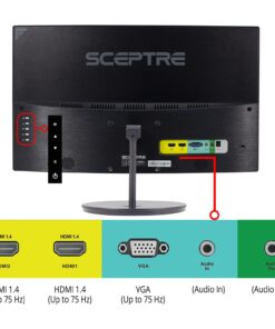 Sceptre Curved 27" FHD 1080p Gaming Monitor R1500 98% sRGB HDMI VGA 75Hz Build-in Speakers, Blue Light Shift Machine Black (C278W-1920RN series) 27" Curved 75hz 98% sRGB 17 61EfXRGhuXL 1