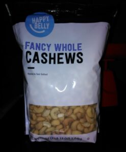 Amazon Brand - Happy Belly Fancy Whole Cashews, Roasted & Sea Salted, 2.75 Pound (Pack of 1) 2.75 Pound (Pack of 1) 34 61EfZxaRo0L