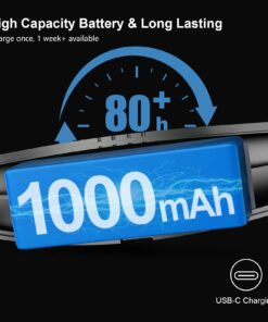 Gritin LED Neck Reading Light,Book Light for Reading in Bed-Eye Caring 3 Colors,Dimmable Brightness,Bendable Arms,80+Hrs Runtime,Neck Round Design,Comfortable&Lightweight for Reading,Crafting,Knitting Black 24 61EfbtHx8WL