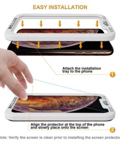 Supershieldz (2 Pack) Designed for iPhone 11 Pro, iPhone Xs and iPhone X (5.8 inch) Tempered Glass Screen Protector with (Easy Installation Tray), Anti Scratch, Bubble Free 15 61EfcfXIP L