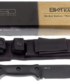 Ka-Bar BK-22 Becker Companion Fixed Blade Knife with HD Polyester Front Pocket Sheath (5.25-Inch) 35 61Efl16n23L