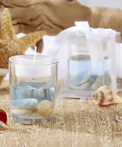 Seashell Gel Tealight Holder with palm wax 1 Count (Pack of 1) 24 61EfsoaT5IS