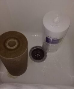 Pentair Pentek DGD-5005 Big Blue Water Filter, 10-Inch Whole House Sediment Filter Cartridge Replacement, Dual-Gradient Density Spun Polypropylene, 10" x 4.5", 5 Micron, Pack of 1 15 61Eh2n2UveL