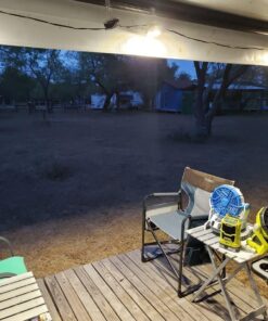 Camco Gray RV Party Light Holder - Easily Slides Into Awning Roller Bar Channel, Each Hanger Supports Up to 15 lbs - 7 Pack (42693) Awning Light Holder 11 61EhpIIGRUL