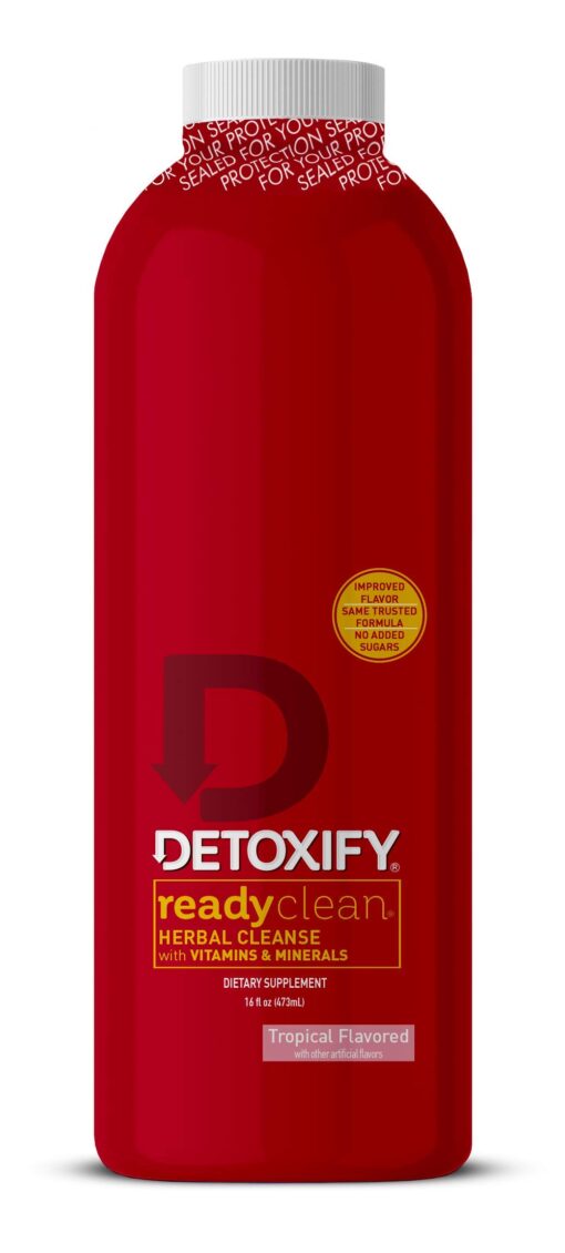 Detoxify – Ready Clean Herbal Cleanse – Tropical – 16 oz – Professionally Formulated Herbal Detox Drink – Enhanced with Milk Thistle Seed Extract & Burdock Root Extract – Plus Sticker. 16 Fl Oz (Pack of 1)