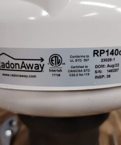 RadonAway 23029-1 RP140 Radon Mitigation Fan, 4",White 135 CFM 23 61Eks1R9f8L