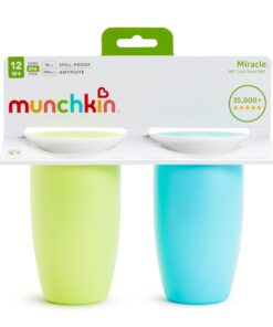 Munchkin® Miracle® 360 Toddler Sippy Cup, Spill Proof, 10 Ounce, 2 Pack, Green/Blue Blue/Green 33 61EldJI53jL