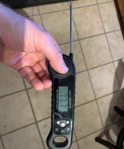 AMMZO Digital Meat Thermometer for Grilling, Instant Read Food Thermometer Waterproof with Backlight for Cooking, Deep Fry, BBQ, Grill, Smoker and Roast Black 54 61EmV9iKgBL