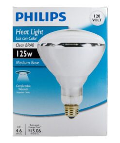 Philips LED 416750 Heat Lamp 125-Watt BR40 Clear Flood Light Bulb 5 61En2EQNKEL