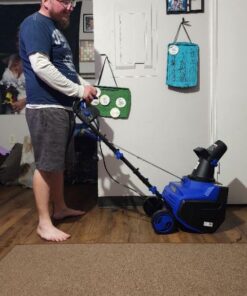 Snow Joe SJ618E Electric Walk-Behind Single-Stage Snow Blower, 18-inch, 13-Amp,Blue 18-Inch, 13 Amp Snow Thrower 27 61EnDWDOGyL