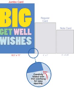 NobleWorks - Jumbo Get Well Card Funny (8.5 x 11 Inch) - Group Humor Greeting Card, Feel Better Soon - Big Get Well Wishes J2721GWG 11 61EnNAzWbL