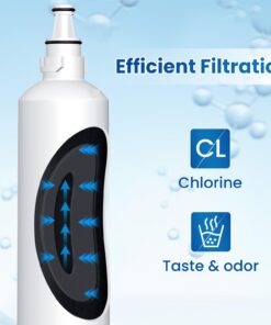 GOLDEN ICEPURE 5231JA2005A Replacement for LG LT600P, 3PACK, 469990, RFC1000A, WF300, FML-2 Refrigerator Water Filter 5231JA2006B, LFX25961SB, LSC27931ST, LFX25971ST, LRSC26925TT, LSC27990TT 12 61EnPkFCYUL