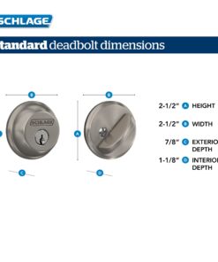 Schlage B60 N 622 Deadbolt, Keyed 1 Side, Highest Residential Security, Matte Black 10 61EoJzkGhL