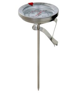 Escali AHC1 Stainless Steel Deep Frying and Candy Thermometer with Pot Clip, 5-Inch Probe with Candy Temperature Zones, NSF Certified Short Probe 9 61Eq6ARiFGL