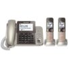 PANASONIC Corded / Cordless Phone System with Answering Machine and One Touch Call Blocking – 2 Handsets - KX-TGF352N (Champagne Gold) Champagne Gold Corded/Cordless 16 61EqEffnEUL
