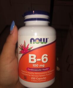 NOW Supplements, Vitamin B-6 (Pyridoxine HCl) 100 mg, Cardiovascular Health*, 250 Veg Capsules 250 Count (Pack of 1) 20 61ErJJi0BML