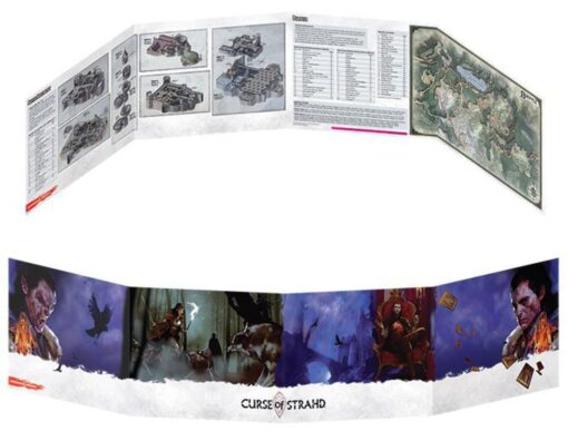 Gale Force Nine Dungeons & Dragons - "Curse of Strahd" DM Screen, Multicolor, 22"x 8.5" (73705BFM)