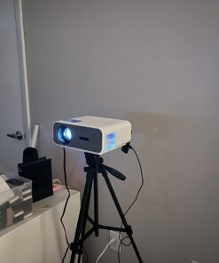 4K Support Projector with Wifi and Bluetooth, HOMPOW Mini Portable Projectors for Outdoor Home Movie, Compatible with Laptop, Smartphone, TV Stick, Xbox, PS5 white 38 61Erlmfp6sL