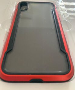 Raptic Shield, Compatible with Apple iPhone XR (Formerly Defense Shield) - Military Grade Drop Tested, Anodized Aluminum, TPU, and Polycarbonate Protective Case for Apple iPhone XR, Red 52 61EsDHP1HCL