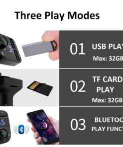 Handsfree Call Car Charger,Wireless Bluetooth FM Transmitter Radio Receiver,Mp3 Audio Music Stereo Adapter,Dual USB Port Charger Compatible for All Smartphones,Samsung Galaxy,LG,HTC,etc. 41 61EsrV7sLOL