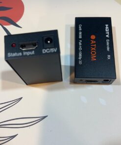 ATXOM HDMI Over Ethernet Extender, Over Cat 5e/6/7 LAN Cable, Up to 200Ft, Full HD 1080P @ 60HZ, EDID Copy, Dolby Digital/DTS Compatible, High Resolution Signal, POC Transmitter and Receiver 66 61EtT4dKiSL