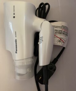 Panasonic nanoe Salon Hair Dryer with Oscillating Quick Dry Nozzle, Folding Hair Dryer for Travel and Home, 3 Airflow Settings for Easy Styling and Healthy Hair - EH-NA2C-W (White) Compact Hair Dryer w/ 1 attachment 46 61EuTjfz6UL