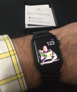 Simpeak Business Metal Band Compatible with Apple Watch Series 9 8 7 (45mm) Series 6 SE 5 4 (44mm) Series 3 2 1 (42mm) Women Men Solid Stainless Steel Band Strap Replacement for iWatch 45mm 44mm 42mm 49 61Eur06bvmL