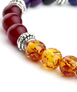 Jovivi 7 Chakras Bracelet Reiki Natural Gemstone Healing Balancing Round Beads Crystal Stone Bracelets for Women 20 61Ev3CKeK6L