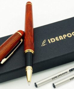 IDEAPOOL Genuine Rosewood Ballpoint Pen Writing Set - Extra 2 Black Ink Refills - Fancy Nice Gift Wooden Pen Set for Signature Executive Business Journaling 37 61EvBRScjWL