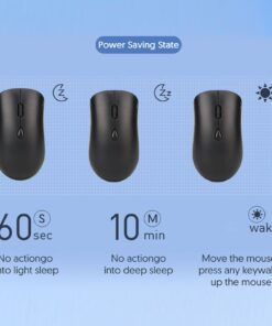 Wireless Mouse, 2.4G Wireless or Bluetooth 5.2 Connection, 800 1200 1600 DPI, USB Rechargeable, Ergonomic Silent Cordless Mice, for PC, Laptop, Computer (Black) Black 12 61EvJ8MQabL