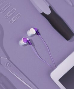 Panasonic ErgoFit Wired Earbuds, In-Ear Headphones with Dynamic Crystal-Clear Sound and Ergonomic Custom-Fit Earpieces (S/M/L), 3.5mm Jack for Phones and Laptops, No Mic - RP-HJE120-V (Purple) Purple 29 61EvsJxlI9L