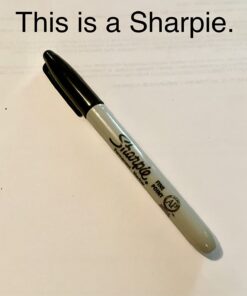 Sharpie Permanent Markers, Fine Point, Black, 12 Count 34 61ExBOQIL L