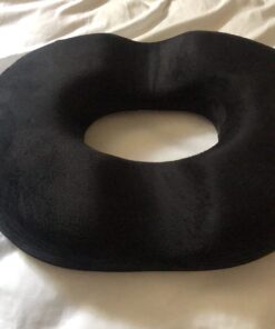 Kieba Hemorrhoid Treatment Donut Tailbone Cushion, Prostate Pillow, Pregnancy, Post Natal, Bed Sores, Coccyx, Sciatica, 18 Inches. Ultra Premium Comfort Foam (Black) Black 33 61EzSo9SNHL