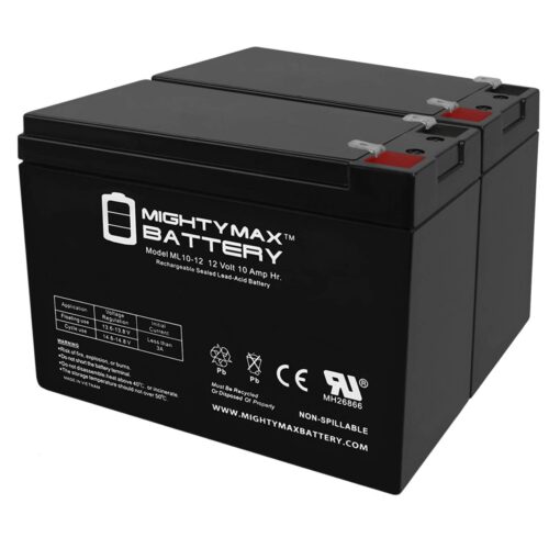 Mighty Max Battery 12V 10AH SLA Replacement Battery for Neuton Mowers E0683-310W - 2 Pack