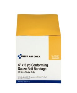 First Aid Only 5-6800 Stretch Gauze Bandage, 4 yds Length x 4 Width (Box of 24) 6 61F JlrNPZL