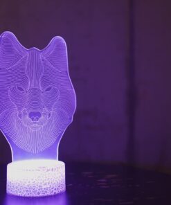 3D Illusion Lamp Animals Wolf Night Light Touch Table Desk Lamps 7 LED Colors Changing Lighting Wolf Shape Acrylic Table Desk Bedroom Decoration Cool Gifts Ideas Birthday Xmas (Animals Wolf) 20 61F2NlmSe7L