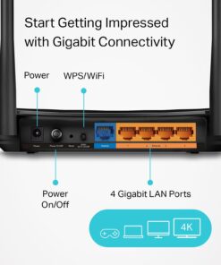 Alternative view of TP-Link AC1200 Gigabit WiFi Router (Archer A6) - 5GHz Dual Band Mu-MIMO Wireless Internet Router, Supports Guest WiFi and AP mode, Long Range Coverage