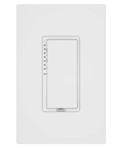 Insteon Smart 2-Wire Dimmer Wall Switch, Incandescent/Halogen Bulbs Only, No Neutral Required, 2474DWH (White) - Insteon Hub required for voice control with Alexa & Google Assistant White Dimmer Switch 2-Wire 17 61F5KryNxL