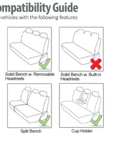 FH Group Automotive Seat Cover Universal Fit for Back Seat Black Edgy Piping Cloth Seat Protector for Dogs and Kids, Car Interior Accessories for Sedan and Van Rear Seat Covers with Rear Split Bench 19 61F5UPfca5L