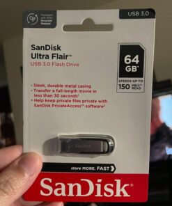 SanDisk 64GB Ultra Flair USB 3.0 Flash Drive - SDCZ73-064G-G46, Black 28 61F7VPdt4ML