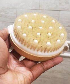 CSM Dry Body Brush for Beautiful Skin - Solid Wood Frame & Boar Hair Exfoliating Brush to Exfoliate & Soften Skin, Improve Circulation, Stop Ingrown Hairs, and Reduce The Appearance Cellulite 59 61F83msVoL