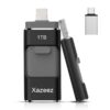 1000GB Flash Drive for Phone, USB 3.0 Photo Stick Compatible with Phone/Pad/Android/PC, External Flash Expandable Photo Storage Drive, Drive Memory Stick Photosticks for Pictures, Black 1000GB-BLACK