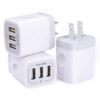 Wall Charger, USB Charger Adapter, 3.1A/3Pack Muti Port Fast Charging Station Power Charge Base Block Plug for iPhone 15 14 13 12 Pro/SE/11Pro Max/X/8 Plus, Samsung S21/S10/S9/S8, Kindle Fire USB Plug White 44 61F9Txr8zVL