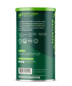Great Lakes Wellness Collagen Peptides Powder Supplement for Skin Hair Nail Joints - Unflavored - Quick Dissolve Hydrolyzed, Non-GMO, Keto, Paleo, Gluten-Free, No Preservatives - 16 oz Canister 1 Pound (Pack of 1) 22 61FADcXsL3L