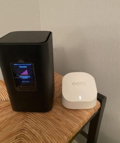 Amazon eero 6+ mesh Wi-Fi system | Fast and reliable gigabit speeds | connect 75+ devices | Coverage up to 4,500 sq. ft. | 3-pack, 2022 release eero 6+ 43 61FD0mdJ uL