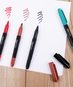 Amazon Basics Dual Tip Permanent Markers, Bullet Tip and Ultra Fine Tip, 8-Pack, Assorted 32 61FJlcdTMoL