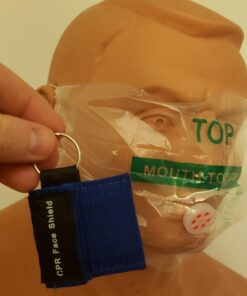 LSIKA-Z 5pcs CPR Face Shield Mask Keychain Ring Emergency Kit CPR Face Shields for First Aid or CPR Training (Blue-5) Blue-5 23 61FKFy9znzL