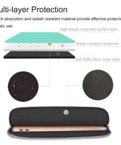 HESTECH Chromebook Case,11.6-12.3 Laptop Sleeve Neoprene Computer Handbag Protective Cover for 13 inch MacBook Air/Pro M2/M1 Acer R11/Spin 311/HP Stream/Samsung/Surface /7+/6/5/4/3/Go 12.4" Mint Green 11.6"-12.5-12.9 Inch Hot Teal 33 61FM EdzBeL